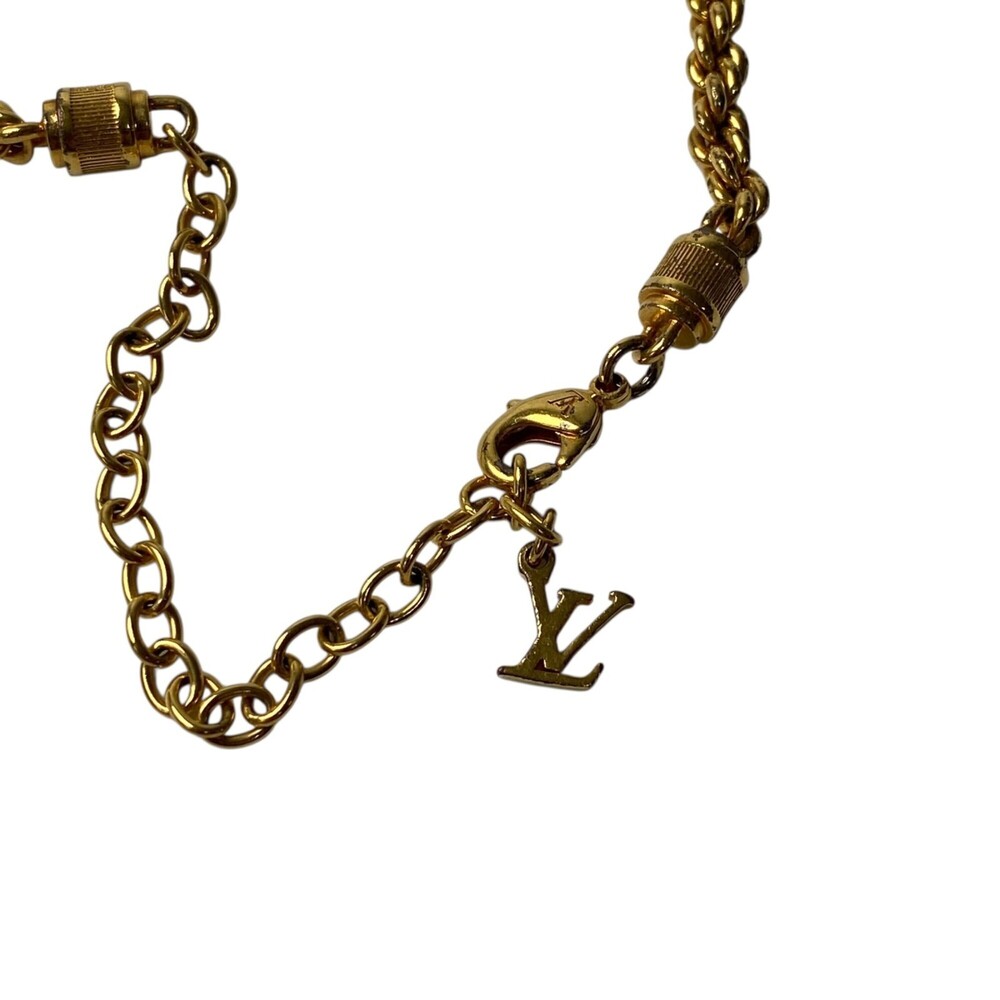 LOUIS VUITTON Gold Necklace - Picture 6 of 9